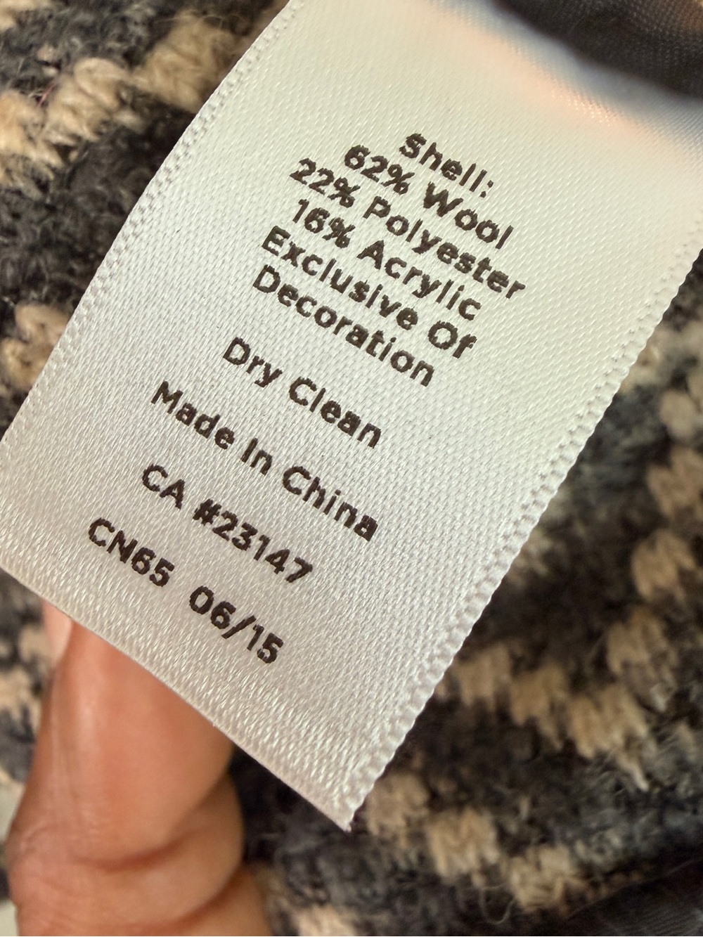 Talbots Gray Geometric Open-Front Jacket - Picture 5 of 5